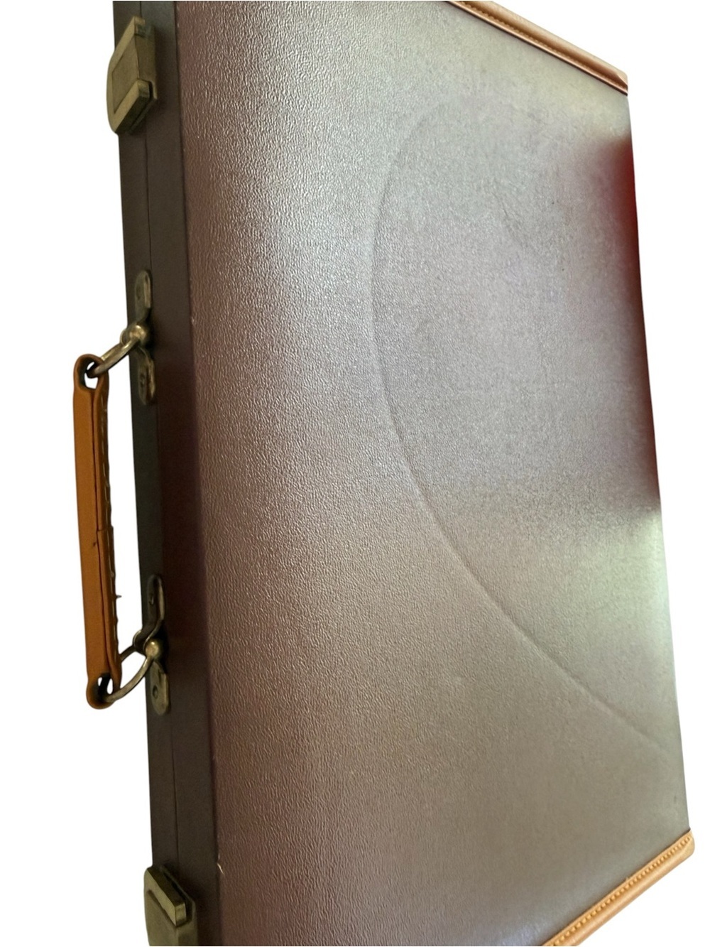 Vintage Backgammon Game Brown Leather Case Complete Original Instructions Great - Picture 12 of 12